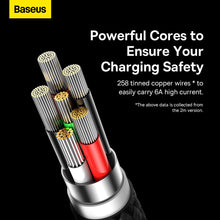 Заредете изображение във визуализатора на галерията – BASEUS cable USB A to Type C Power Delivery 100W Glimmer Series CADH000501 2m black
