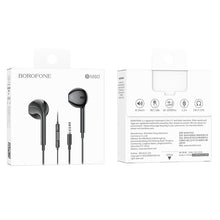 Заредете изображение във визуализатора на галерията – Borofone Earphones BM80 Magnificent with microphone black
