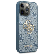 Заредете изображение във визуализатора на галерията – Guess GUHCP13L4GMGBL iPhone 13 Pro / 13 6,1" niebieski/blue hardcase 4G Big Metal Logo
