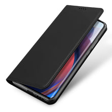 Заредете изображение във визуализатора на галерията – Dux Ducis Skin Pro case for Motorola Edge 30 Fusion flip cover card wallet stand black
