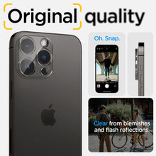Заредете изображение във визуализатора на галерията – Spigen OPTIK.TR CAMERA PROTECTOR 2-PACK IPHONE 14 PRO / 14 PRO MAX CRYSTAL CLEAR COVER
