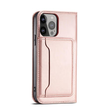 Заредете изображение във визуализатора на галерията – Magnet Card Case for Samsung Galaxy S23 Flip Wallet Stand Pink
