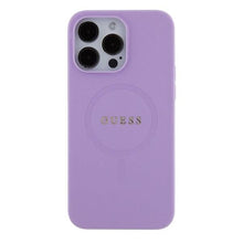 Заредете изображение във визуализатора на галерията – Guess GUHMP15XPSAHMCU iPhone 15 Pro Max 6.7" purple/purple hardcase Saffiano MagSafe
