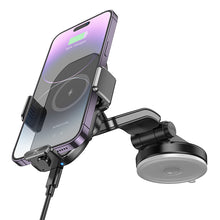 Заредете изображение във визуализатора на галерията – Borofone Car holder BH206 Rusher with induction charging to dashboard black
