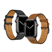 Заредете изображение във визуализатора на галерията – HOCO strap for Apple Watch 38/40/41mm Elegant leather WA17 black
