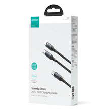 Заредете изображение във визуализатора на галерията – 2 in 1 cable Joyroom speedy series SA21-1T2 USB-C - USB-C / Lightning 100W 1.5m black
