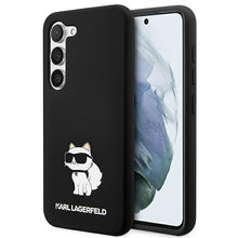 Заредете изображение във визуализатора на галерията – Karl Lagerfeld KLHCS23MSNCHBCK S23+ S916 hardcase black/black Silicone Choupette
