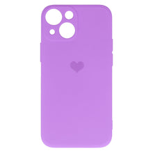 Заредете изображение във визуализатора на галерията – Vennus Silicone Heart Case for Iphone 14 design 1 purple
