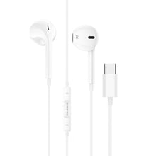 Заредете изображение във визуализатора на галерията – Borofone Earphones BM80 Magnificent with microphone Type C white
