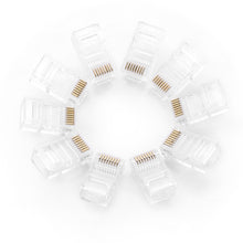 Заредете изображение във визуализатора на галерията – Ugreen 100x plug end RJ45 8P8C (UTP Cat. 5 / Cat. 5e) transparent (NW110)
