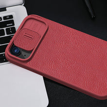 Заредете изображение във визуализатора на галерията – iPhone 15 Pro Nillkin Qin Pro Leather Flip Camera Cover Case - Brown
