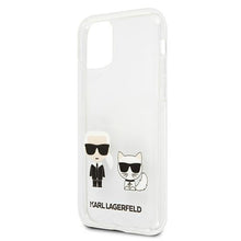 Заредете изображение във визуализатора на галерията – Original Case KARL LAGERFELD - Karl &amp; Choupette Hard Case KLHCN58CKTR for Iphone 11 Pro Transparent
