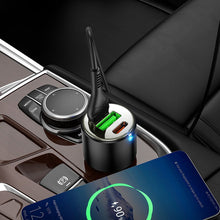 Заредете изображение във визуализатора на галерията – HOCO car charger USB QC 3.0 + 2x Type C PD 45W NZ6 black
