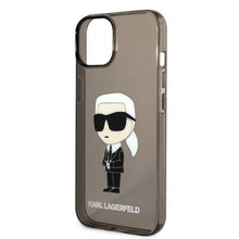 Заредете изображение във визуализатора на галерията – Karl Lagerfeld KLHCP14SHNIKTCK iPhone 14 6.1" black/black hardcase Ikonik Karl Lagerfeld
