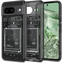 Заредете изображение във визуализатора на галерията – Spigen Ultra Hybrid case for Google Pixel 8 - dark gray (Zero One pattern)
