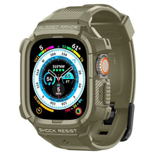 Заредете изображение във визуализатора на галерията – Futerał SPIGEN Rugged Armor ”PRO” do Apple Watch ULTRA (49 MM) vintage khaki
