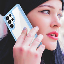 Заредете изображение във визуализатора на галерията – Outer Space Case for Samsung Galaxy S23 Ultra cover with a flexible frame blue
