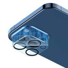 Заредете изображение във визуализатора на галерията – Baseus 2x tempered glass 0.3 mm for the whole camera iPhone 12 Pro lens (SGAPIPH61P-AJT02)
