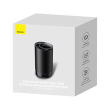 Заредете изображение във визуализатора на галерията – Baseus Wisdom car air freshener with two spray nozzles for cup holder black (Eau de Cologne + mint)
