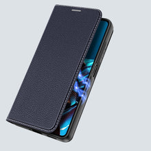 Заредете изображение във визуализатора на галерията – Dux Ducis Skin X2 Case For Xiaomi Redmi Note 12 Pro / Poco X5 Pro 5G Cover Flip Wallet Stand Blue
