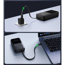Заредете изображение във визуализатора на галерията – Mini power bank with built-in cables Joyroom JR-PBC07 20000mAh 30W - black
