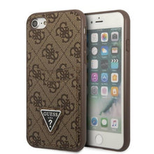 Заредете изображение във визуализатора на галерията – Guess GUHCI8P4TPW iPhone 7/8 SE 2020 / SE 2022 hardcase brown/brown hardcase 4G Triangle Logo Cardslot
