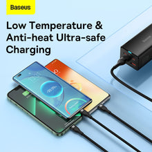 Заредете изображение във визуализатора на галерията – BASEUS cable USB 3in1 Flash Series USB-C micro USB Lightning 66W CASS040001
 1.2m black
