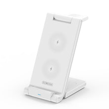 Заредете изображение във визуализатора на галерията – Duzzona W10-S 3in1 15W Qi wireless charger - white
