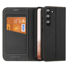 Заредете изображение във визуализатора на галерията – Dux Ducis Skin X2 case Samsung Galaxy S23 flip case wallet stand black
