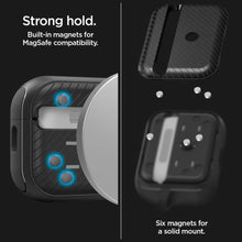 Заредете изображение във визуализатора на галерията – Spigen MAG ARMOR MAGSAFE Apple AIRPODS PRO 1 / 2 MATTE BLACK
