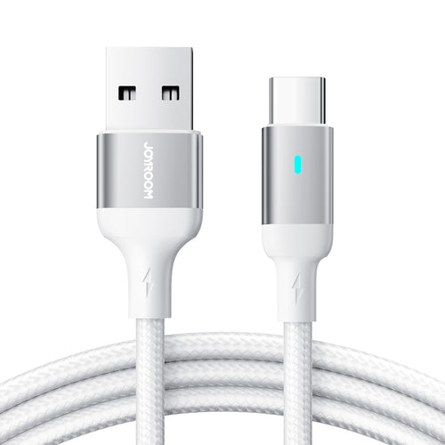 Joyroom USB cable - USB C 3A for fast charging and data transfer A10 Series 1.2 m white (S-UC027A10)
