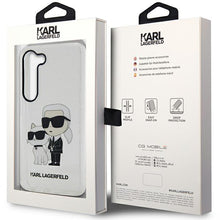 Заредете изображение във визуализатора на галерията – Karl Lagerfeld KLHCS23MHNKCTGT S23+ S916 transparent hardcase Gliter Karl&amp;Choupette
