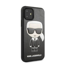 Заредете изображение във визуализатора на галерията – Karl Lagerfeld KLHCN61IKPUBK iPhone 11 6,1" / Xr hardcase czarny/black Ikonic Karl Fullbody
