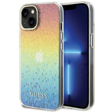 Заредете изображение във визуализатора на галерията – Original Case GUESS IML Faceted Mirror Disco Iridescent hardcase GUHCP15SHDECMI for Iphone 15 multicolor
