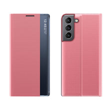 Заредете изображение във визуализатора на галерията – New Sleep Case for Samsung Galaxy S23+ cover with flip stand pink
