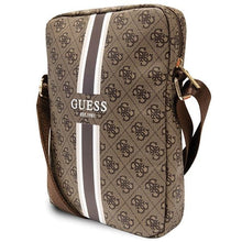 Заредете изображение във визуализатора на галерията – Guess Bag GUTB10P4RPSW 10" brown/brown 4G Stripes Tablet Bag
