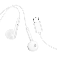 Заредете изображение във визуализатора на галерията – Borofone Earphones BM82 Art music with microphone Type C white
