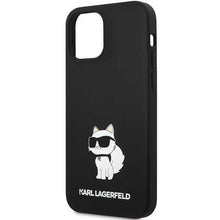 Заредете изображение във визуализатора на галерията – Karl Lagerfeld KLHCP12MSNCHBCK iPhone 12 /12 Pro 6.1" hardcase black/black Silicone Choupette
