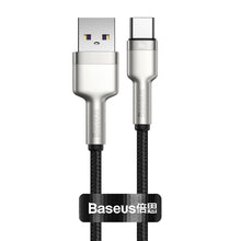 Заредете изображение във визуализатора на галерията – Baseus Cable Cafule Metal - USB to Type C - 66W 0,25 metres (CAKF000001) black
