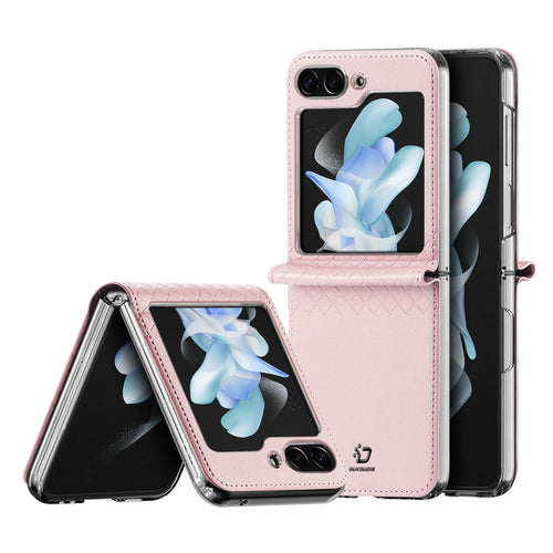 Samsung Galaxy Z Flip5 5G Flip Leather Case Wallet Back Cover Dux Ducis Bril - Pink