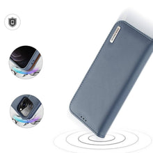 Заредете изображение във визуализатора на галерията – DUX DUCIS Hivo - Leather Wallet Case for Apple iPhone 13 Pro blue

