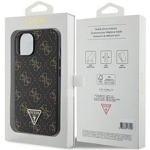 Заредете изображение във визуализатора на галерията – Original Case GUESS hardcase 4G Triangle Metal Logo GUHCP15MPG4GPK for Iphone 14 Plus/ 15 Plus black
