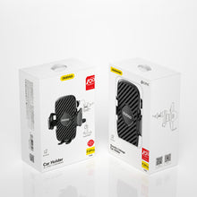 Заредете изображение във визуализатора на галерията – Dudao mechanical car holder for air supply ventilation grille black (F2 Pro black)
