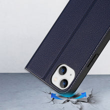 Заредете изображение във визуализатора на галерията – Dux Ducis Skin X2 case for iPhone 14 Plus case with magnetic flap blue
