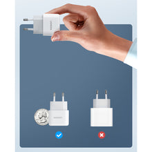 Заредете изображение във визуализатора на галерията – Ugreen small fast charger USB-C PD 20W white (CD241)
