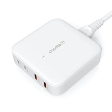 Заредете изображение във визуализатора на галерията – Choetech PD8008 100W GaN fast charger 2x USB-A / 2x USB-C - white
