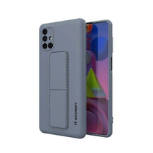 Заредете изображение във визуализатора на галерията – Wozinsky Kickstand Case silicone stand cover for Samsung Galaxy M51 blue
