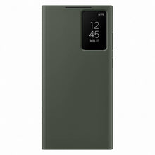 Заредете изображение във визуализатора на галерията – Samsung Smart View Wallet Case for Samsung Galaxy S23 Ultra Case with Smart Flip Window Card Wallet khaki (EF-ZS918CGEGWW)
