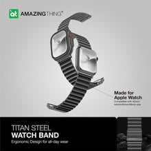 Заредете изображение във визуализатора на галерията – Amazing Thing Band Titan Steel Band TSE49BK for Apple Watch 49/45 black
