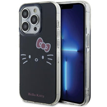 Заредете изображение във визуализатора на галерията – Original Case HELLO KITTY hardcase IML Kitty Face HKHCP13LHKHLK for Iphone 13 Pro black
